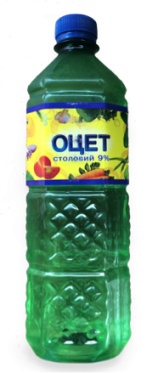 Оцет спиртовий, 9%, 1 л
